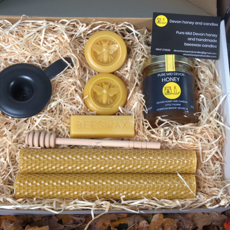 honey and beeswax candle gift set