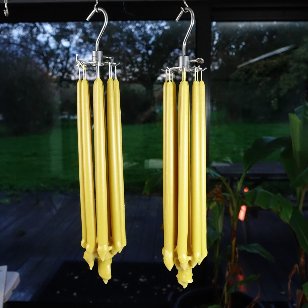 hand dipped beeswax candles