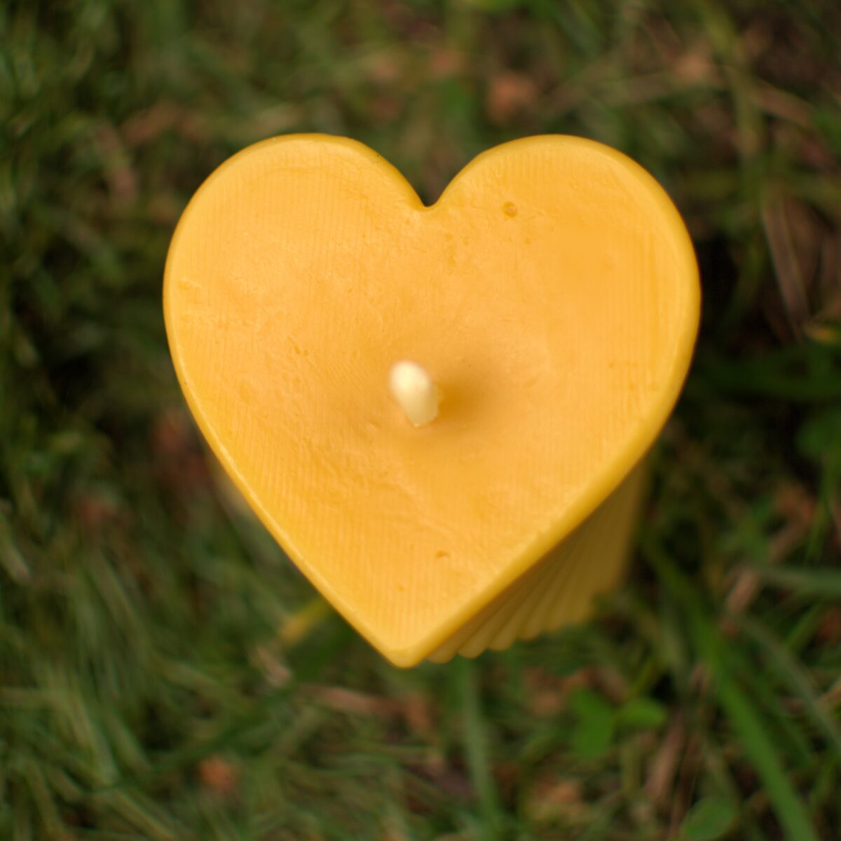 handmade beeswax heart candle